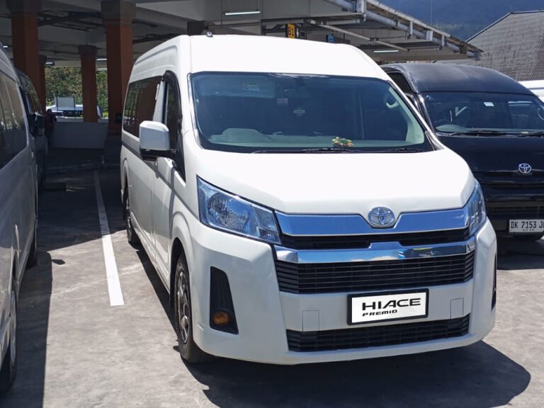 Luxury Toyota Hiace Premio interior for group tour - Best Hiace Premio Rental Bali
